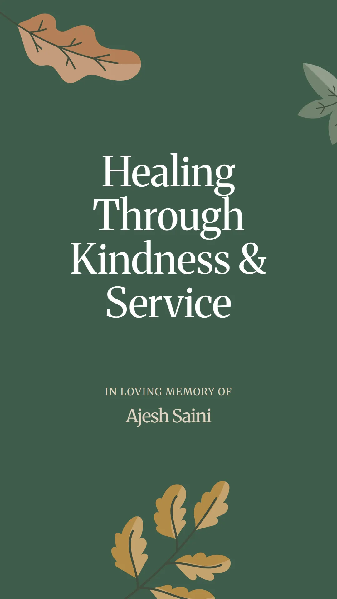 Healing Through Kindness and Service
