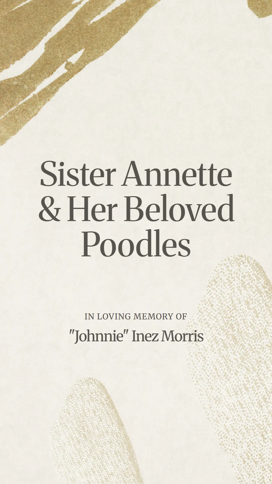 Sister Annette and Her Beloved Poodles
