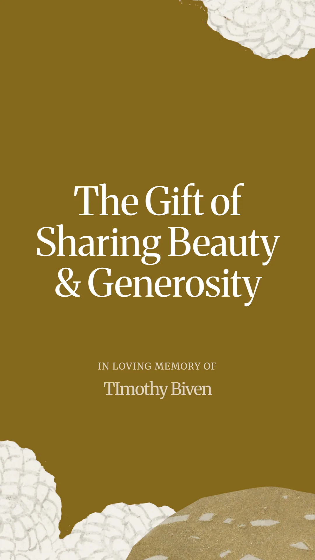 The Gift of Sharing Beauty and Generosity
