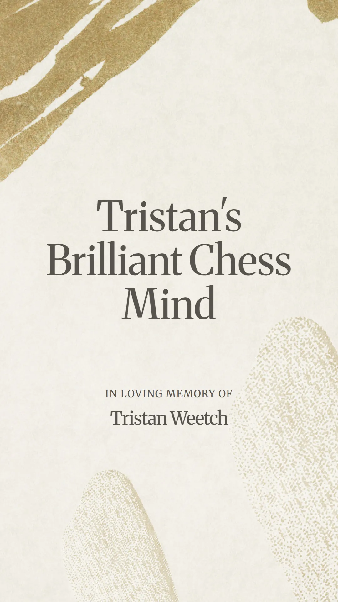 Tristan's Brilliant Chess Mind
