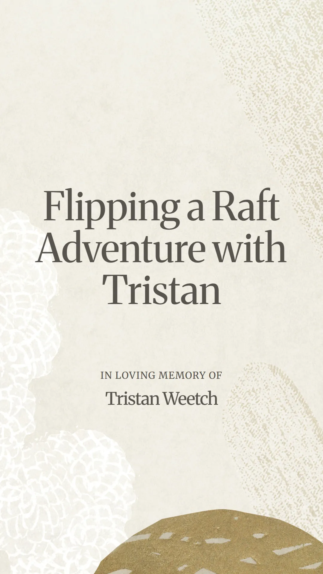 Flipping a Raft Adventure with Tristan