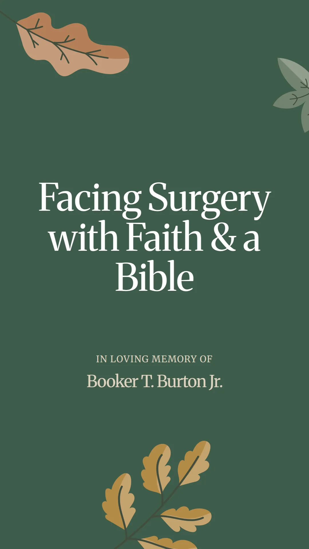 Facing Surgery with Faith and a Bible
