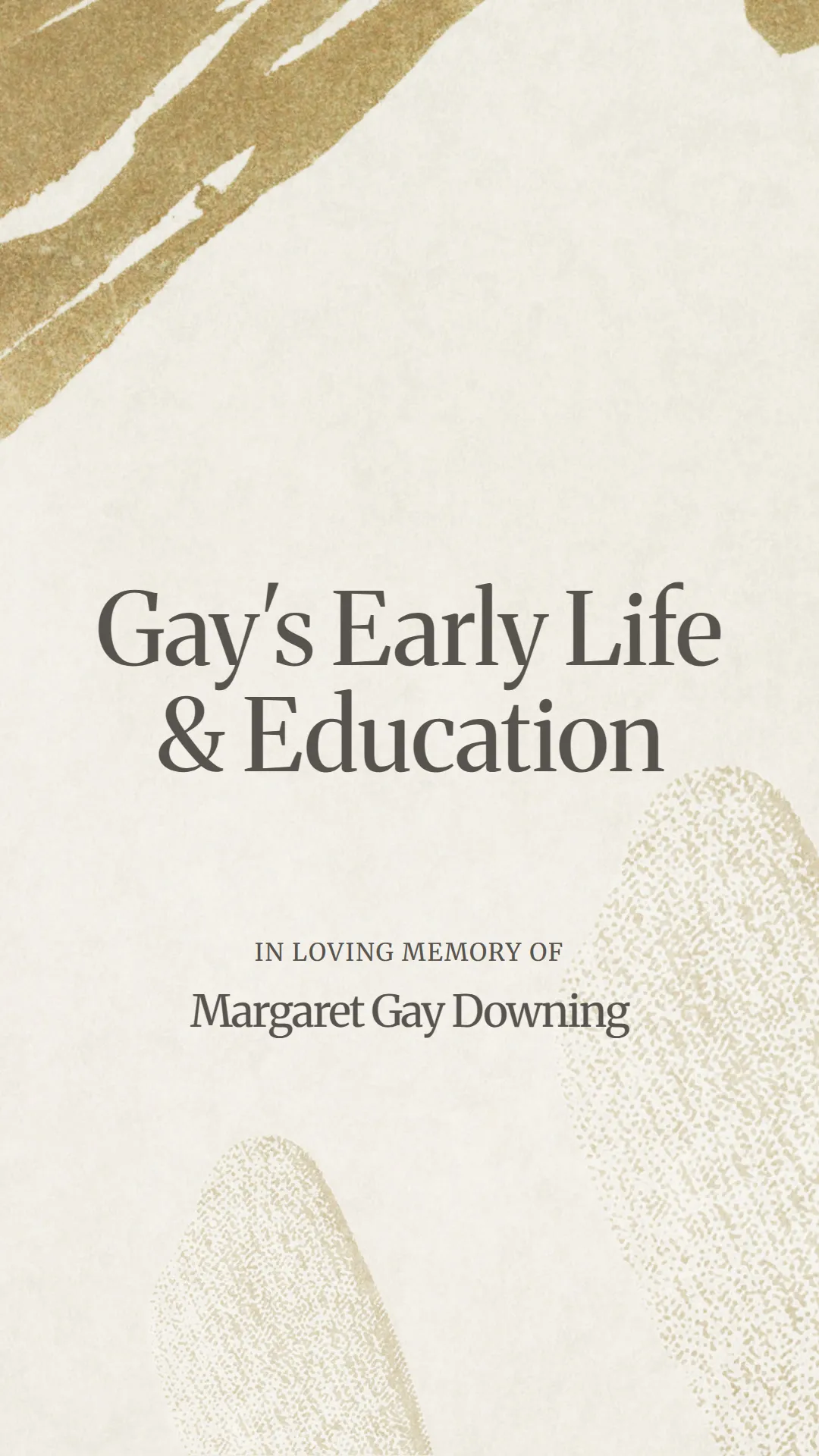 Gay's Early Life and Education