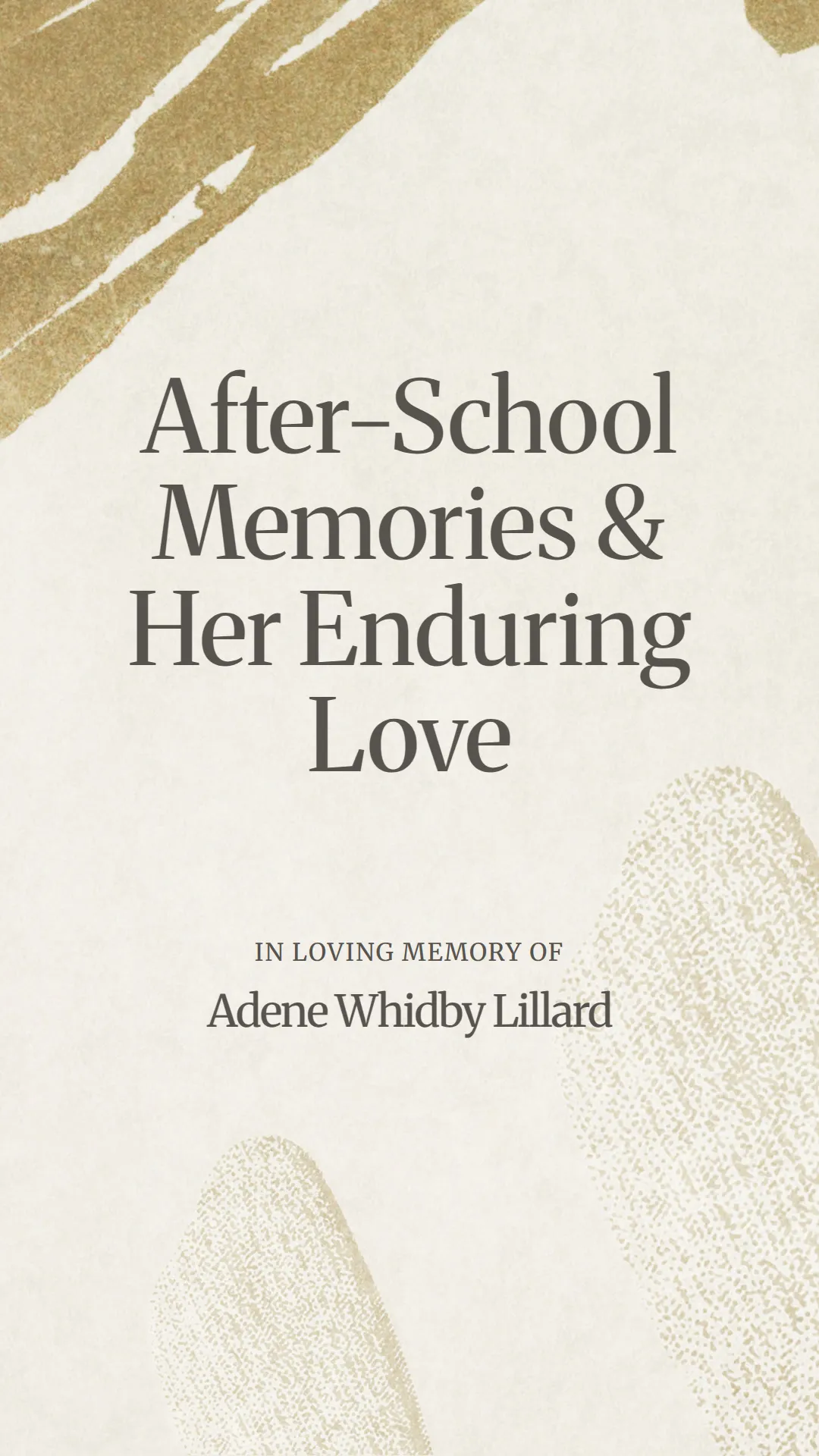 After-School Memories and Her Enduring Love