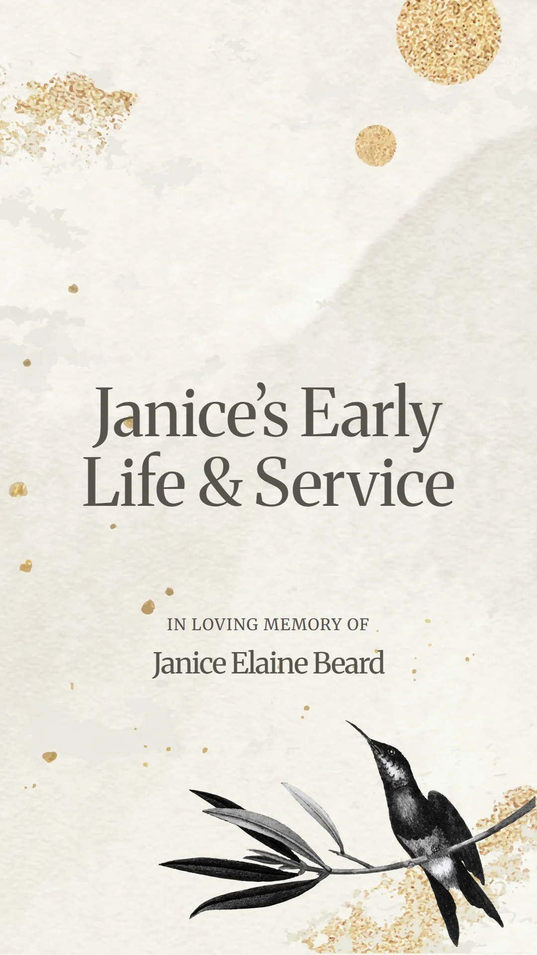 Janice’s Early Life and Service