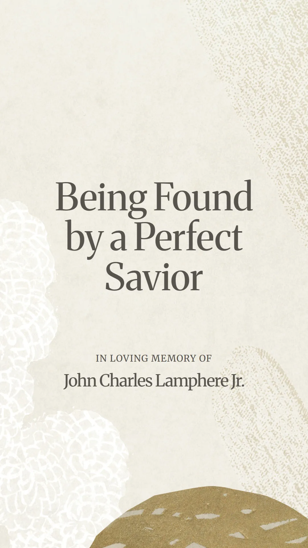 Being Found by a Perfect Savior