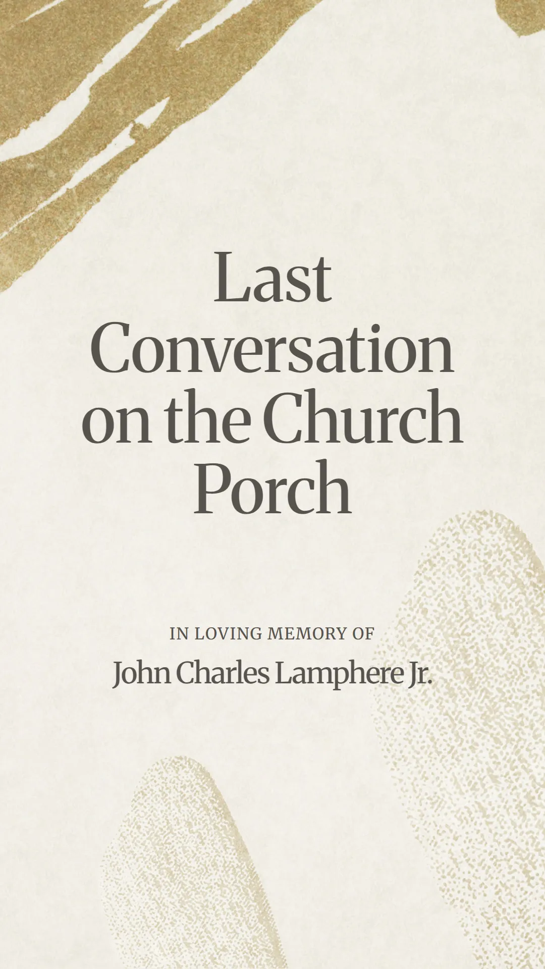 Last Conversation on the Church Porch