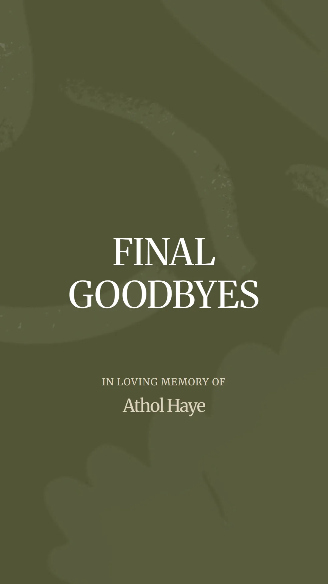 A Heartfelt Farewell to Athol Haye
