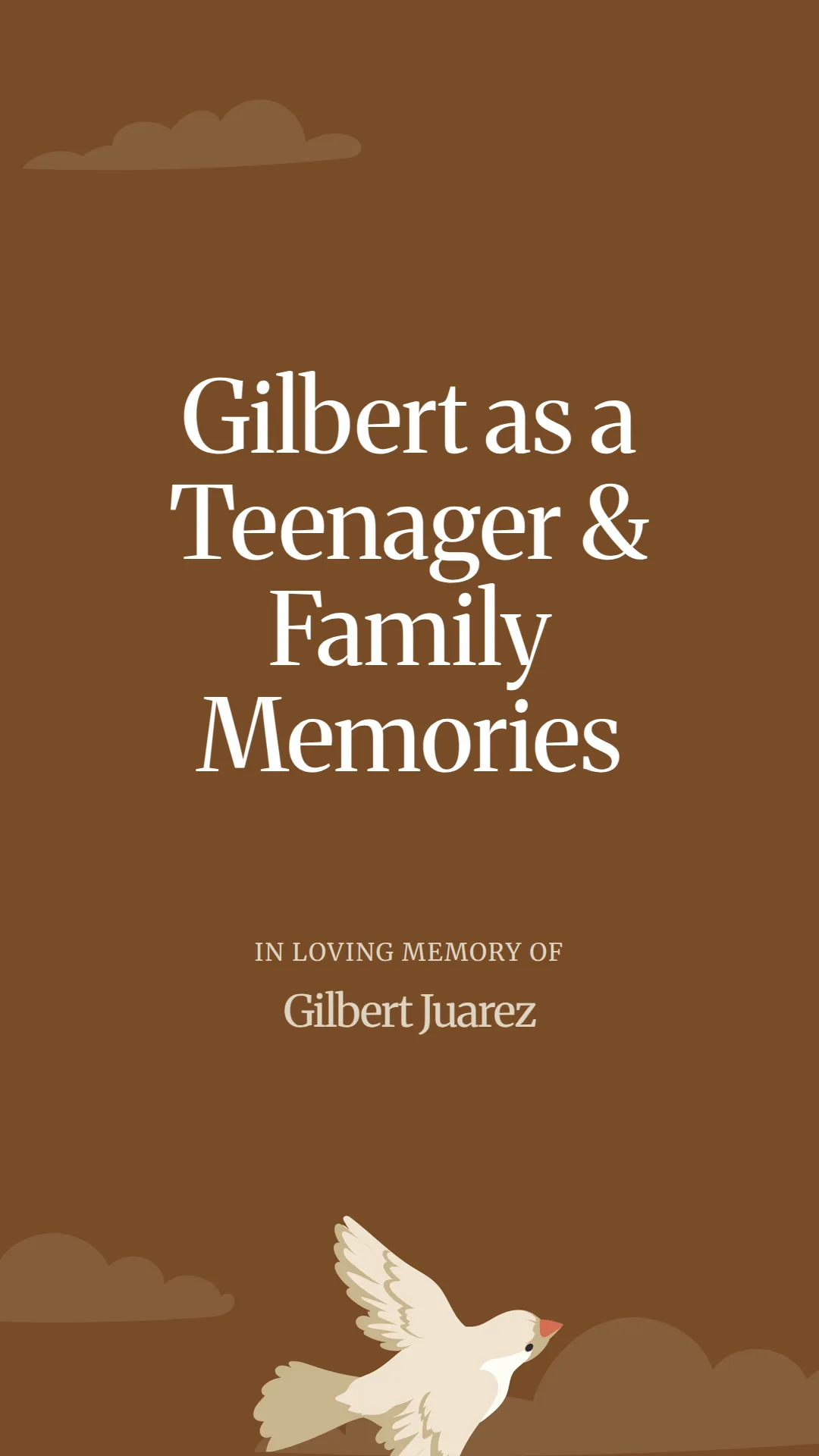 Gilbert as a Teenager and Family Memories