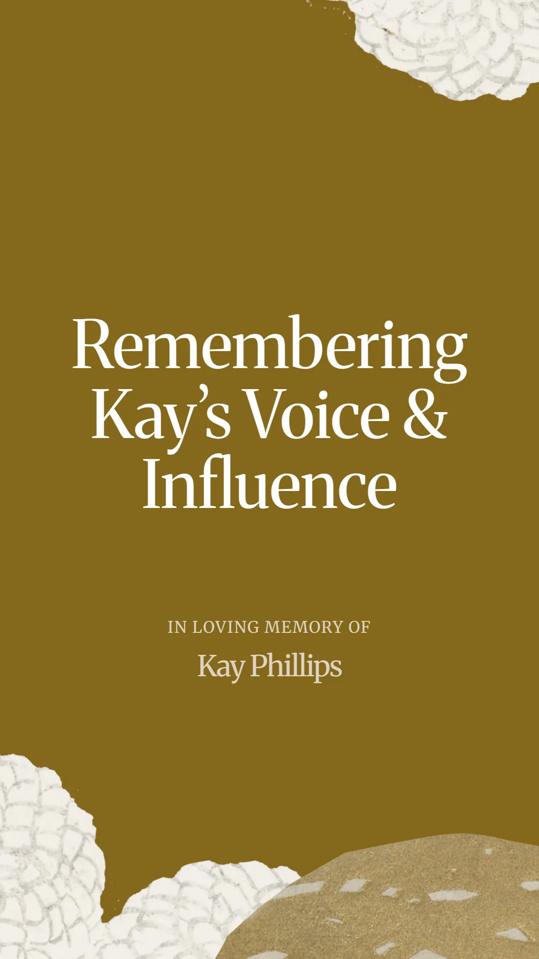 Remembering Kay’s Voice and Influence