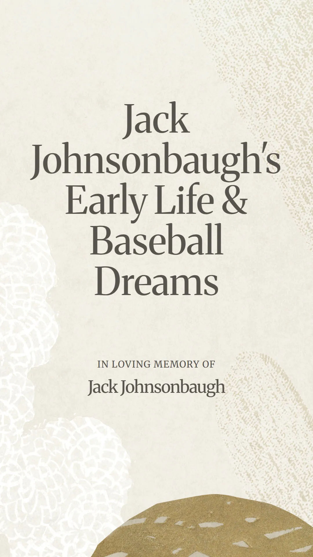 Jack Johnsonbaugh's Early Life and Baseball Dreams