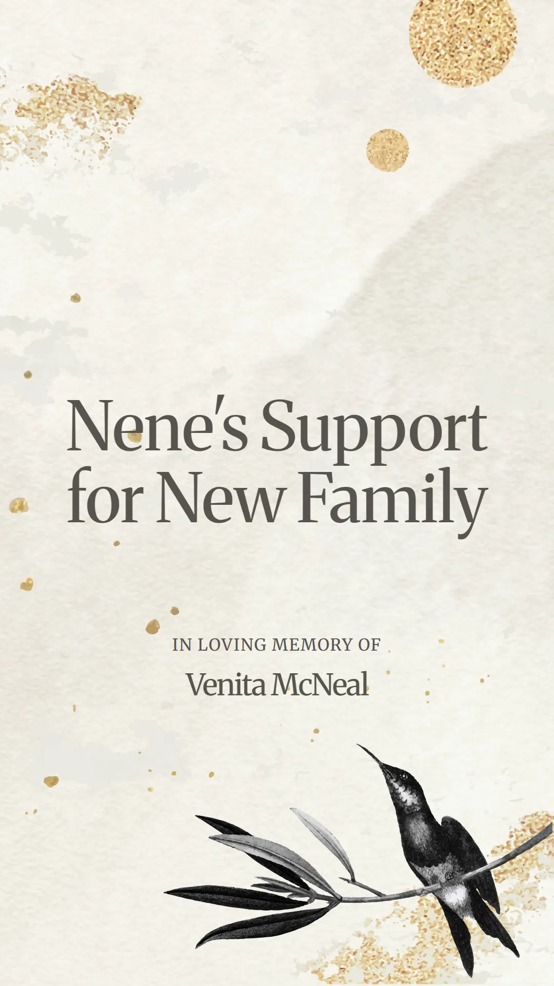 Nene's Support for New Family