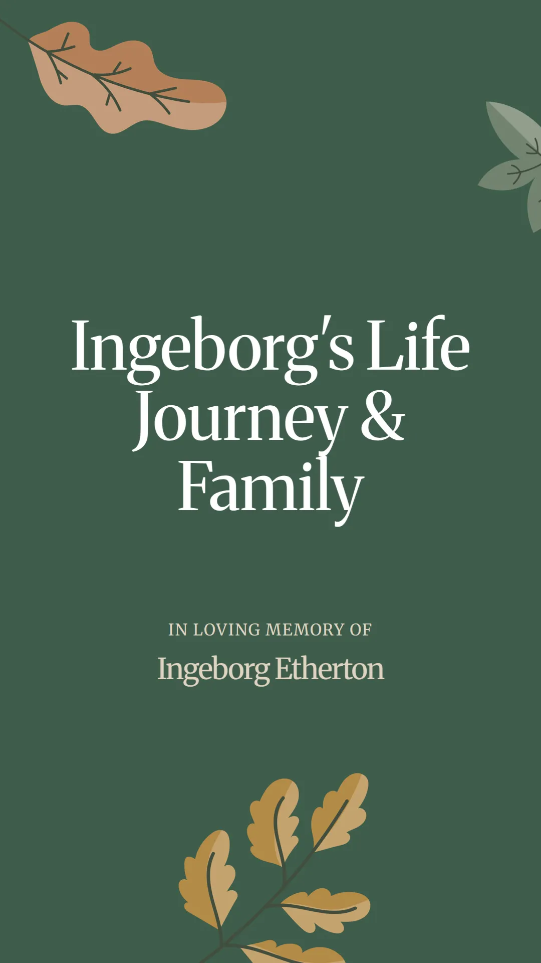 Ingeborg's Life Journey and Family