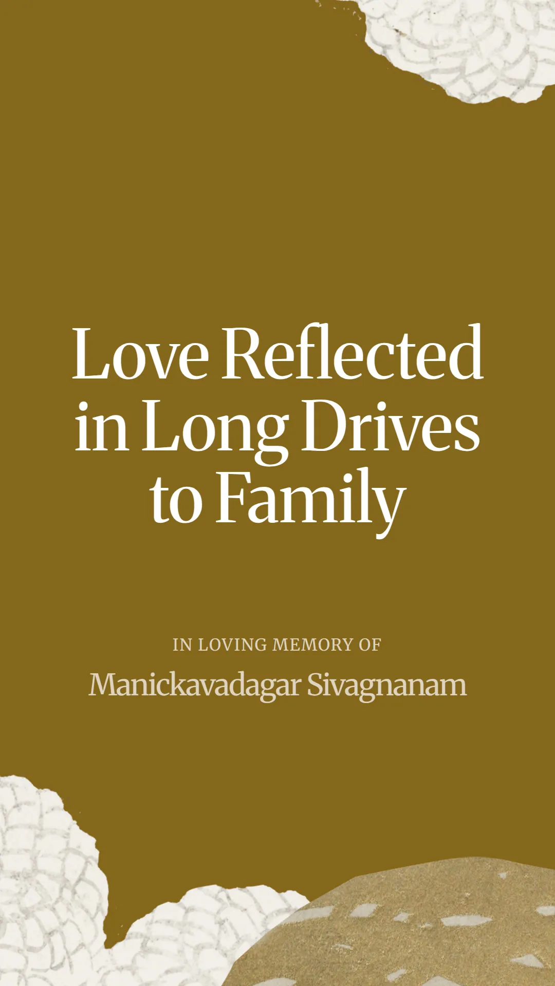 Love Reflected in Long Drives to Family