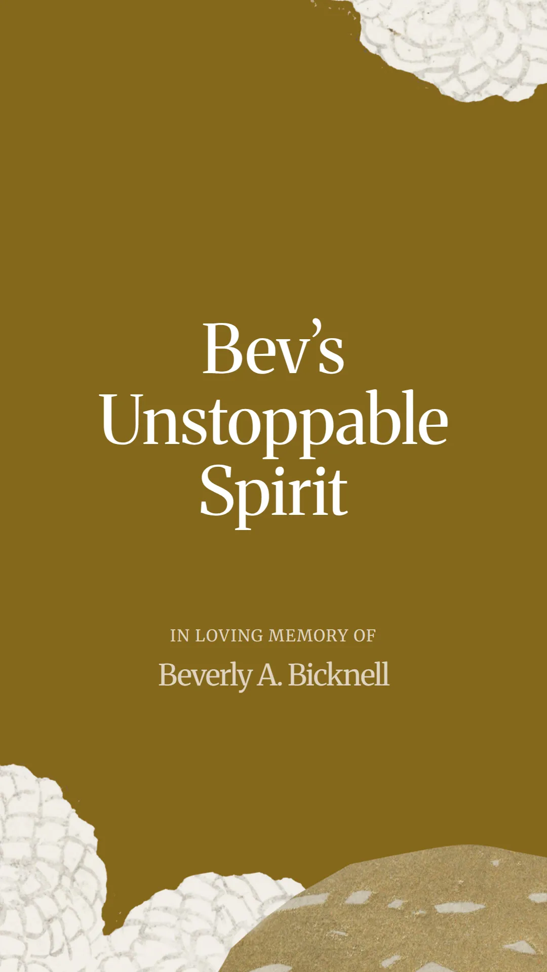 Bev’s Unstoppable Spirit
