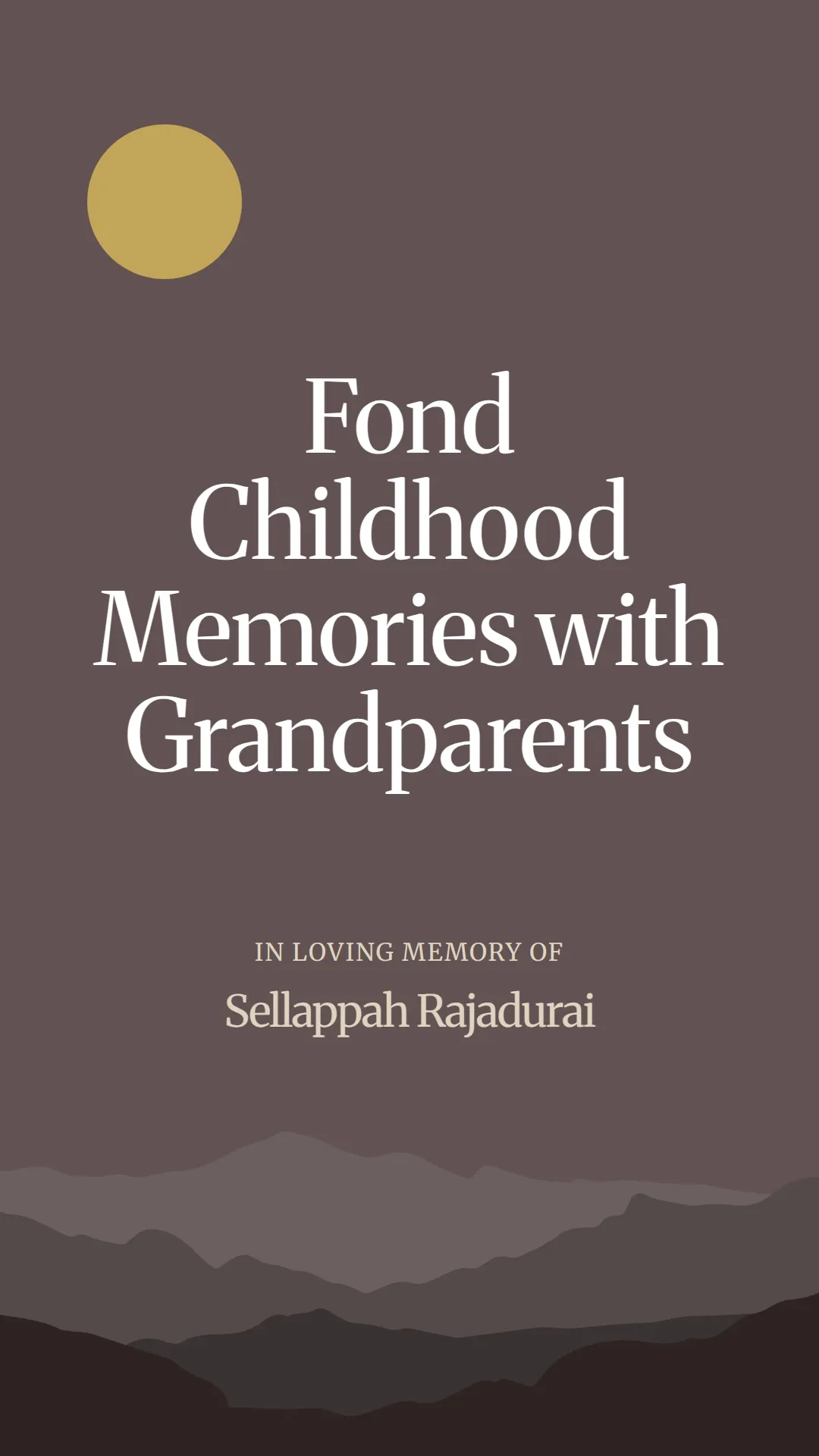 Fond Childhood Memories with Grandparents