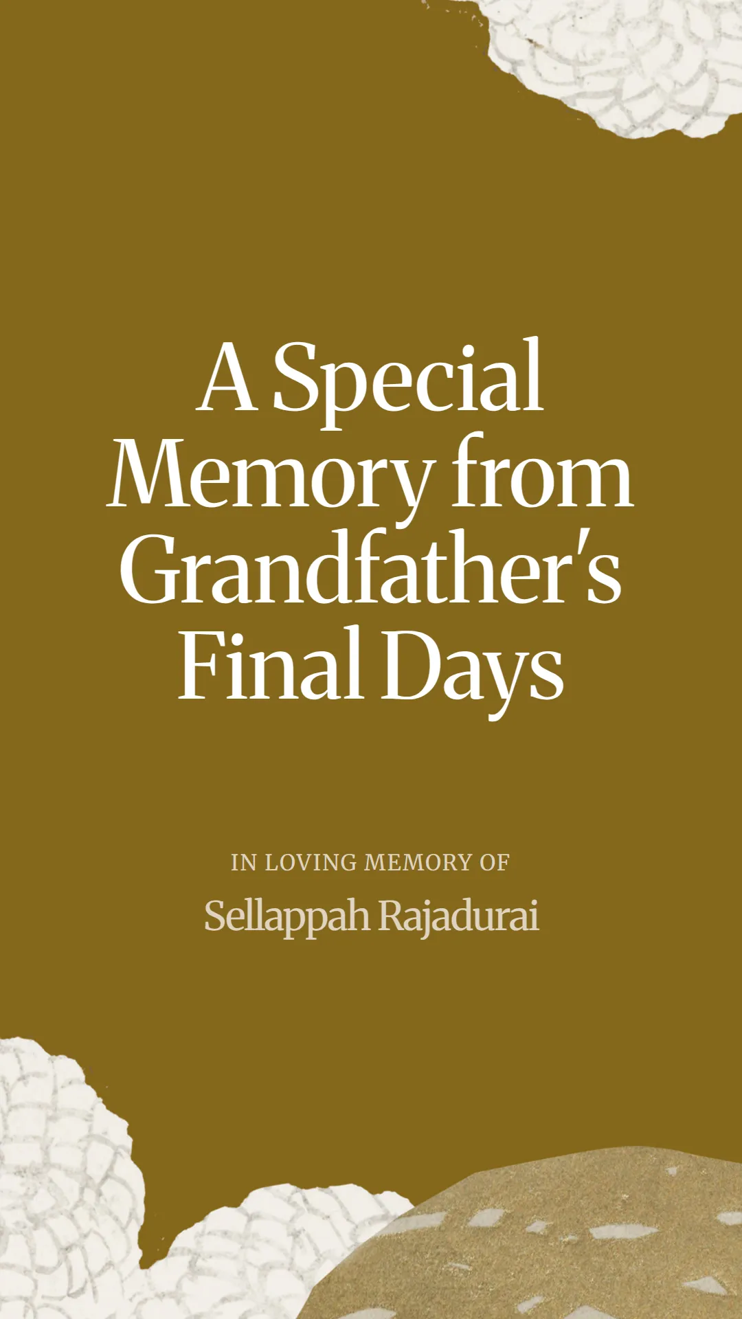 A Special Memory from Grandfather's Final Days