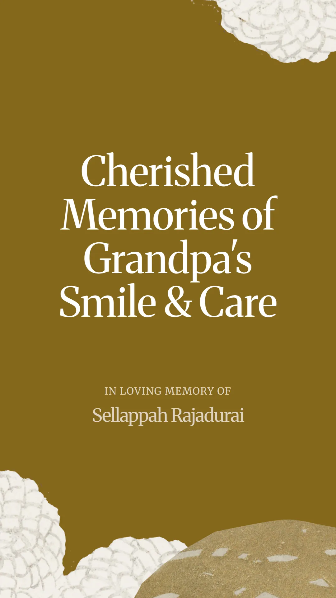 Cherished Memories of Grandpa's Smile and Care