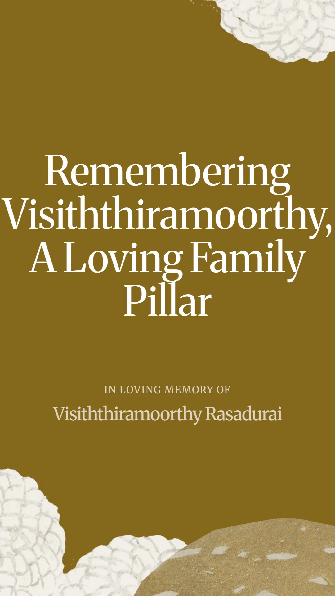 Remembering Chitapa, A Loving Family Pillar