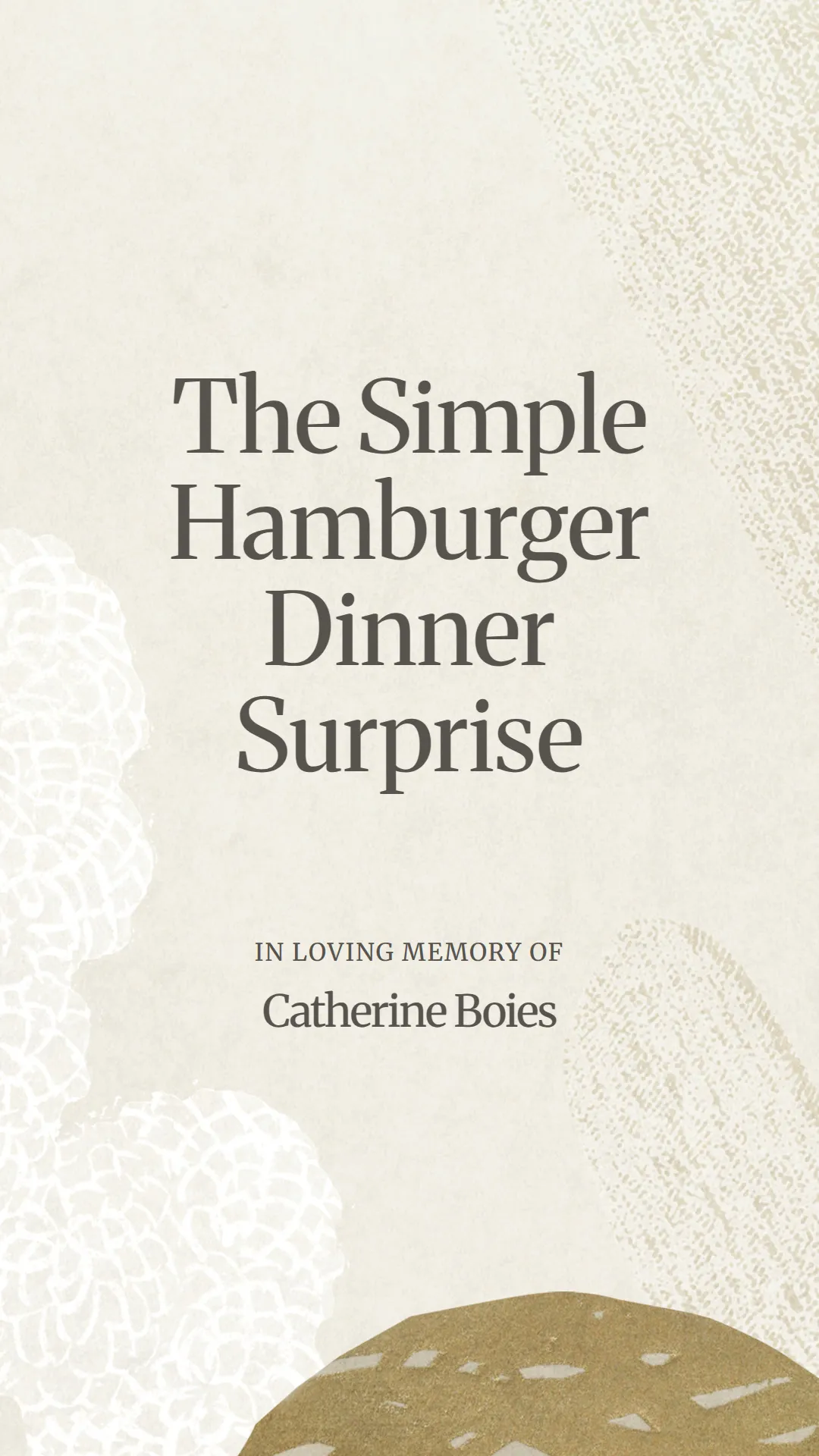 The Simple Hamburger Dinner Surprise