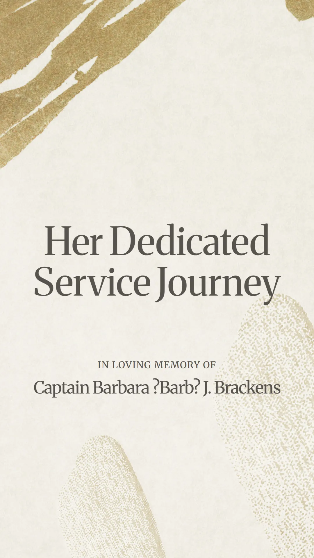 Her Dedicated Service Journey