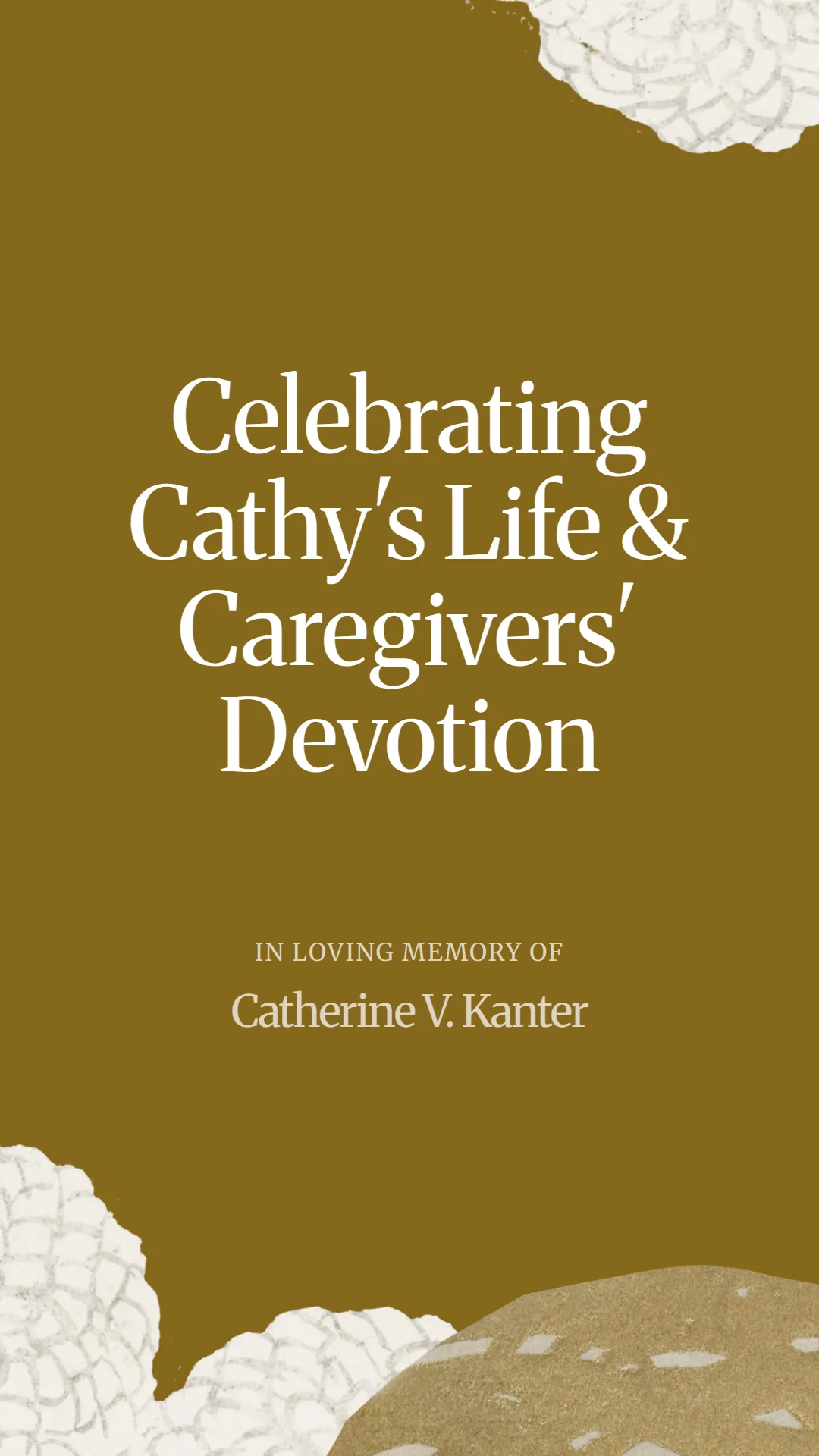 Celebrating Kathy's Life and Caregivers' Devotion