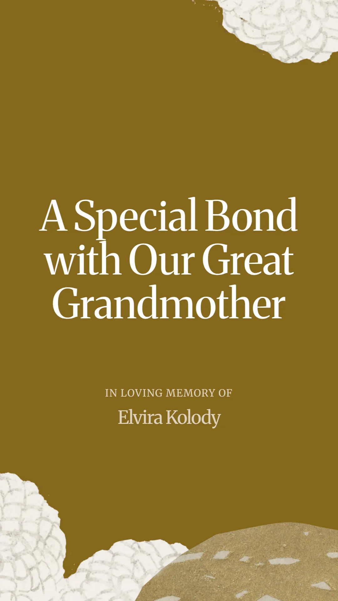A Special Bond with Our Great Grandmother