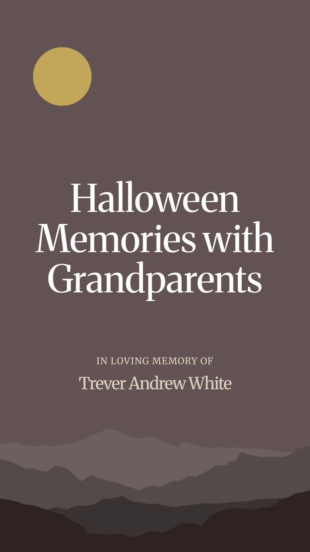 Halloween Memories with Grandparents
