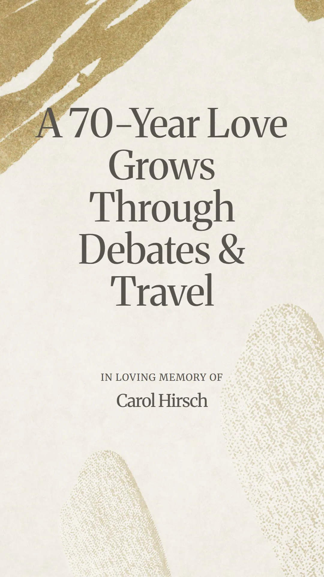 A 70-Year Love Grows Through Debates and Travel