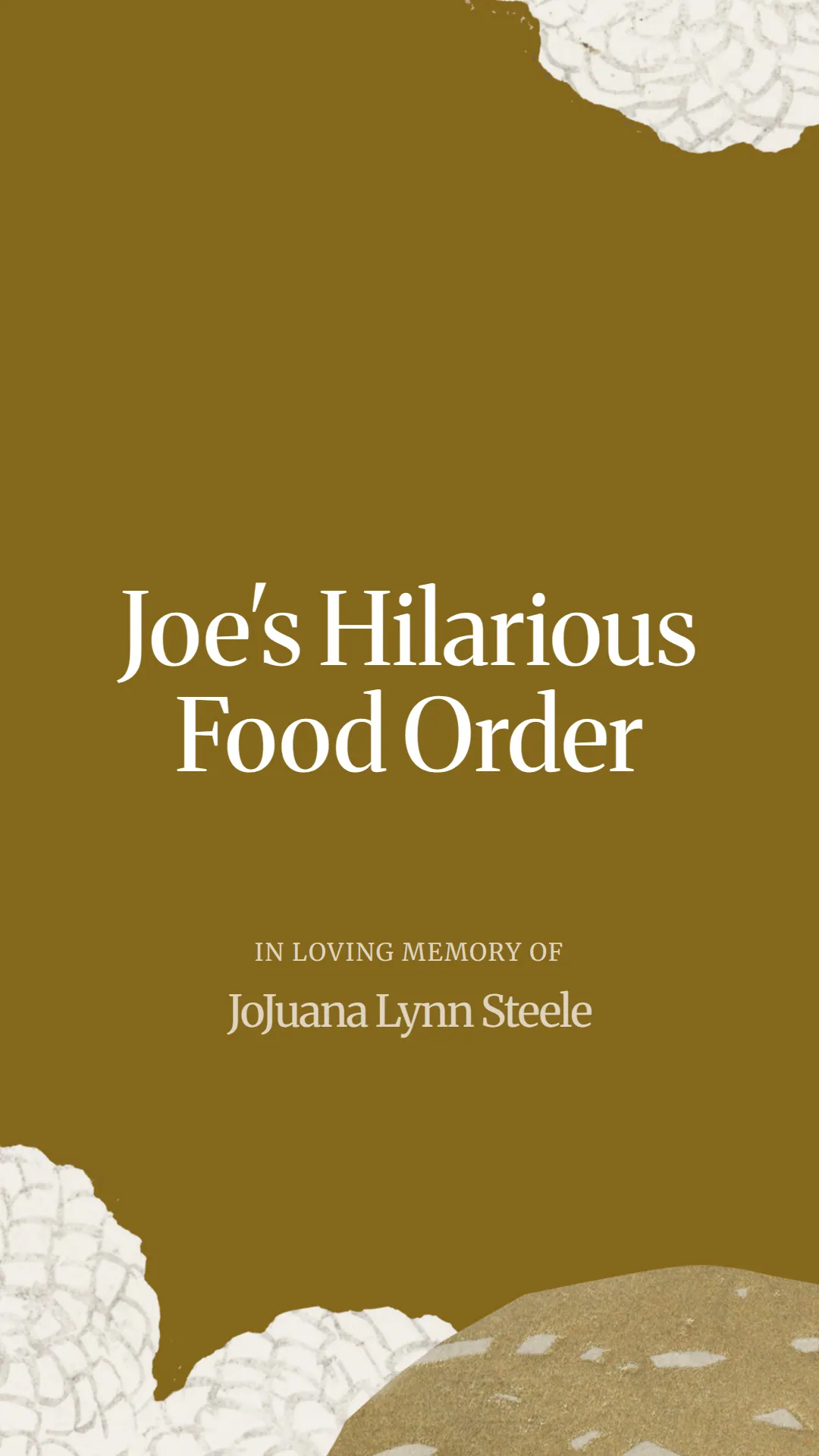 JoJo's Hilarious Food Order
