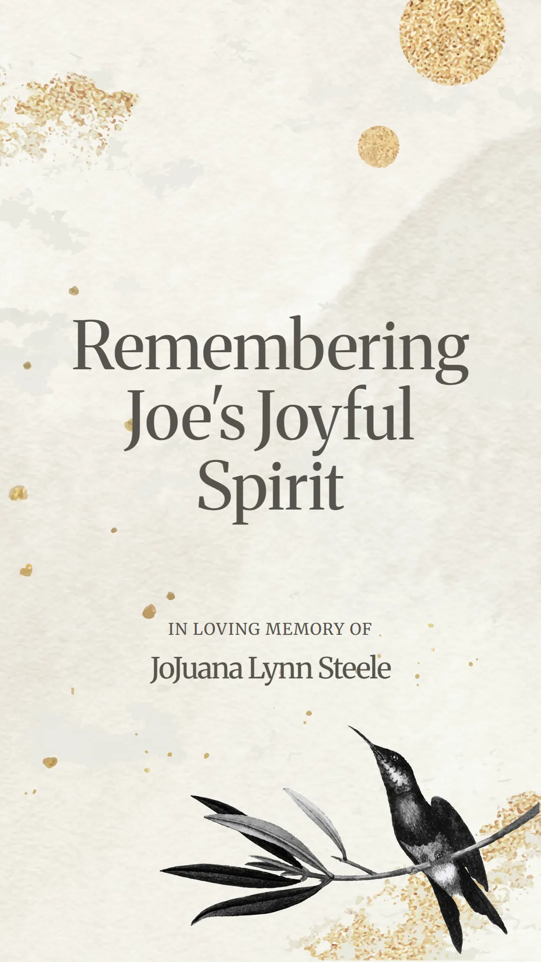 Remembering Joe's Joyful Spirit