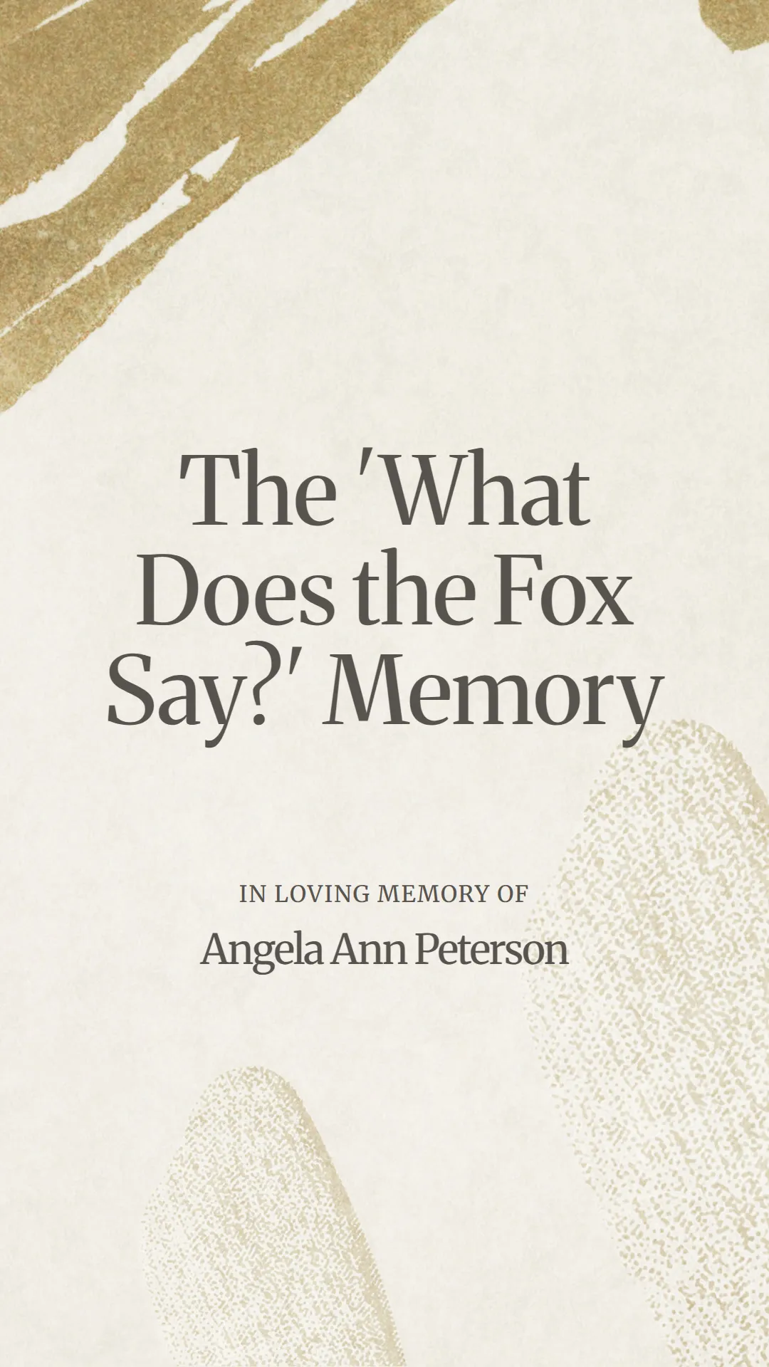 The 'What Does the Fox Say?' Memory