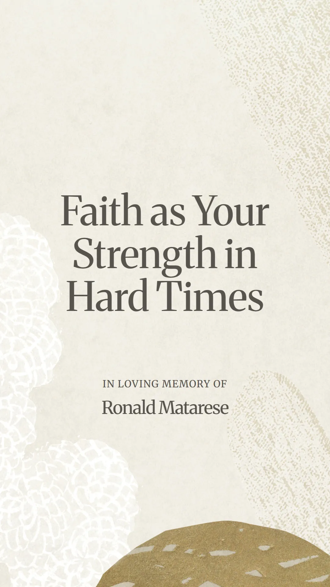 Faith as Your Strength in Hard Times