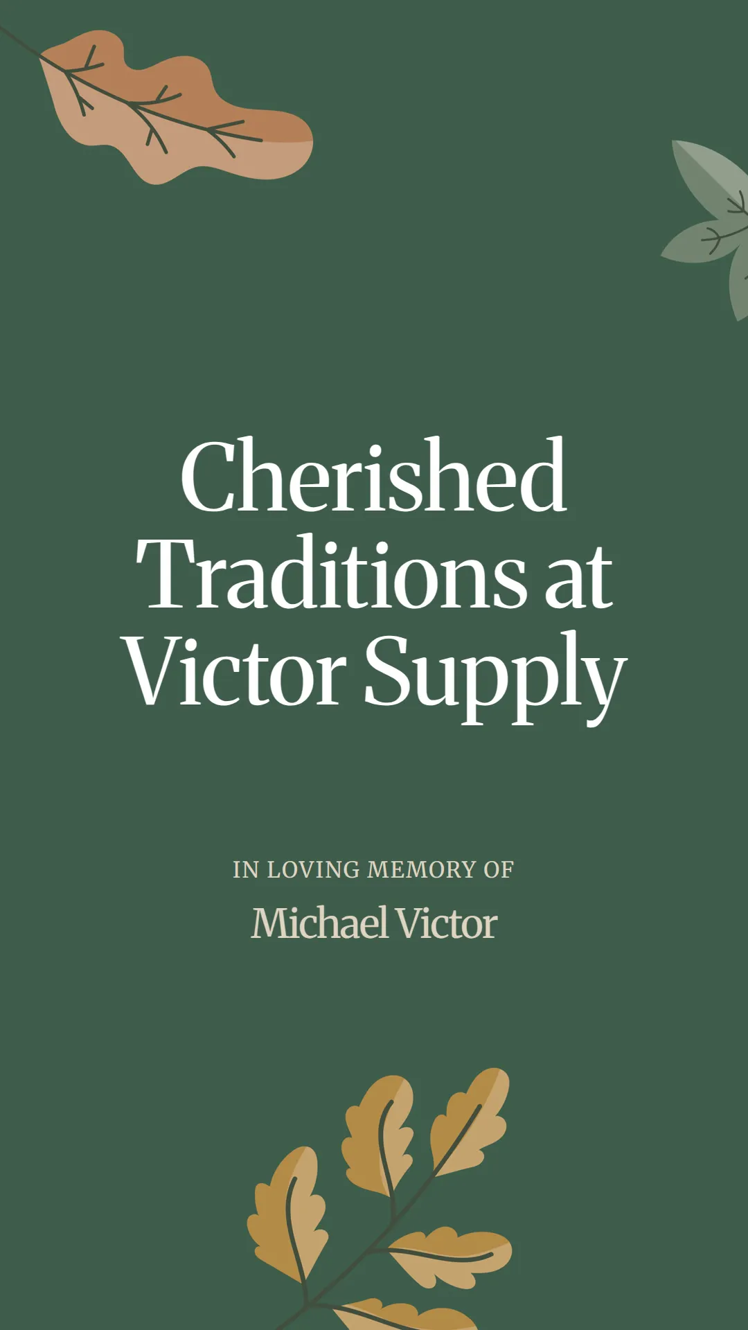 Cherished Traditions at Victor Supply