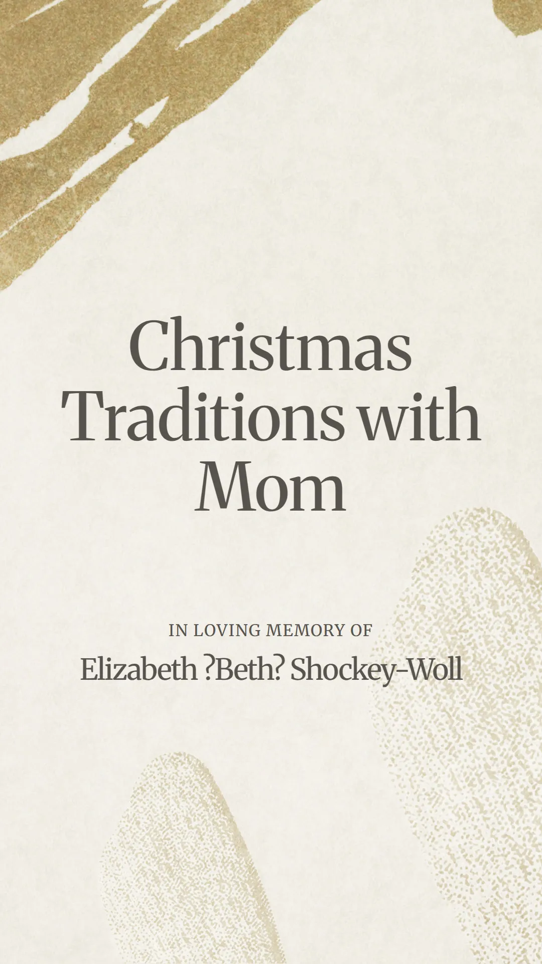 Christmas Traditions with Mom