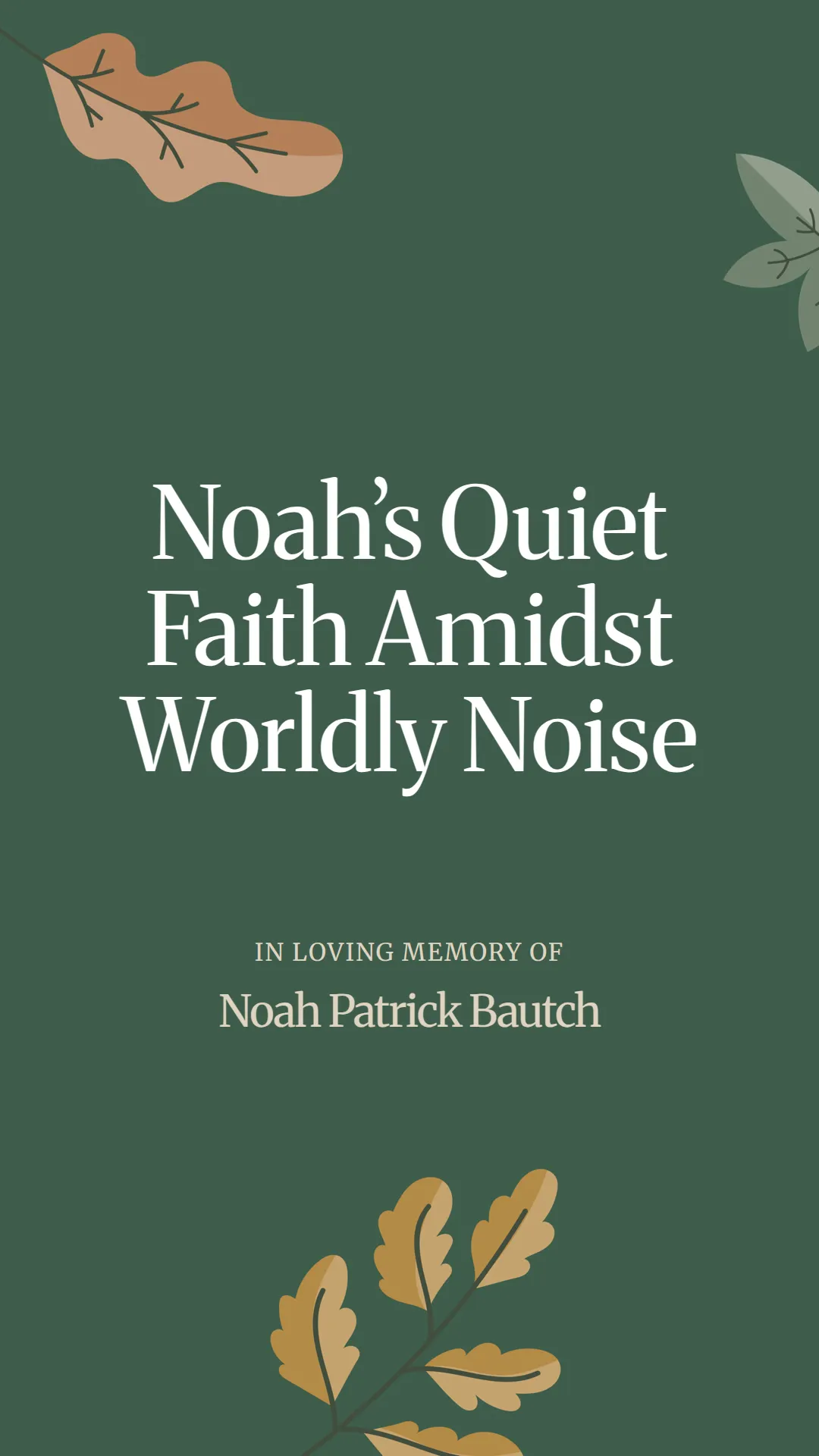 Noah’s Quiet Faith Amidst Worldly Noise