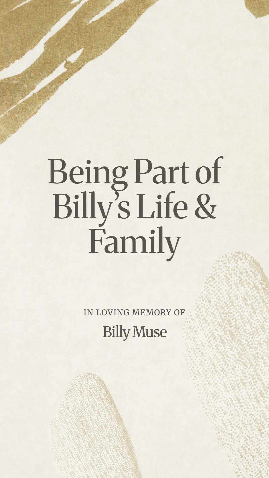 Being Part of Billy’s Life and Family