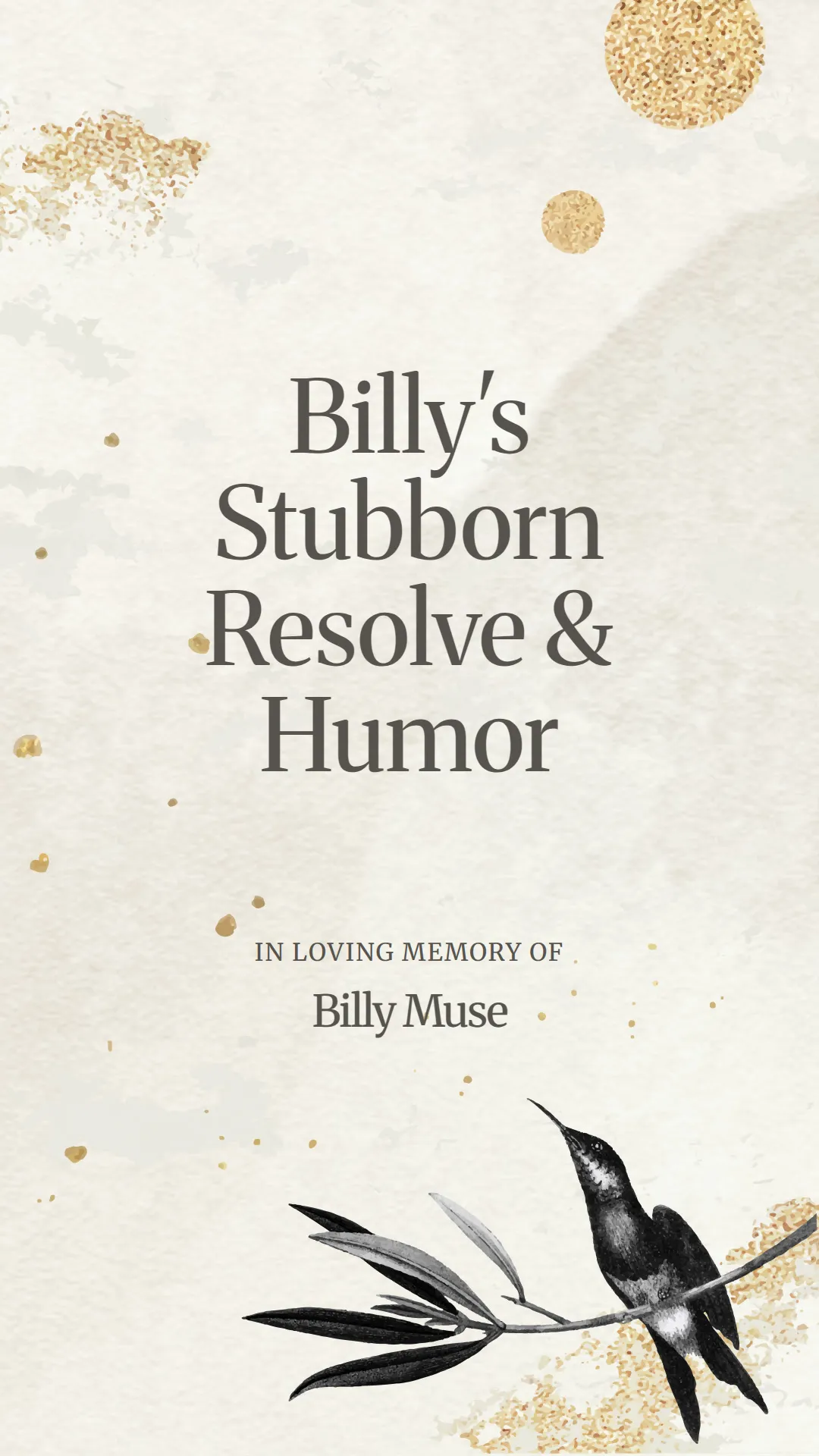 Billy's Stubborn Resolve and Humor