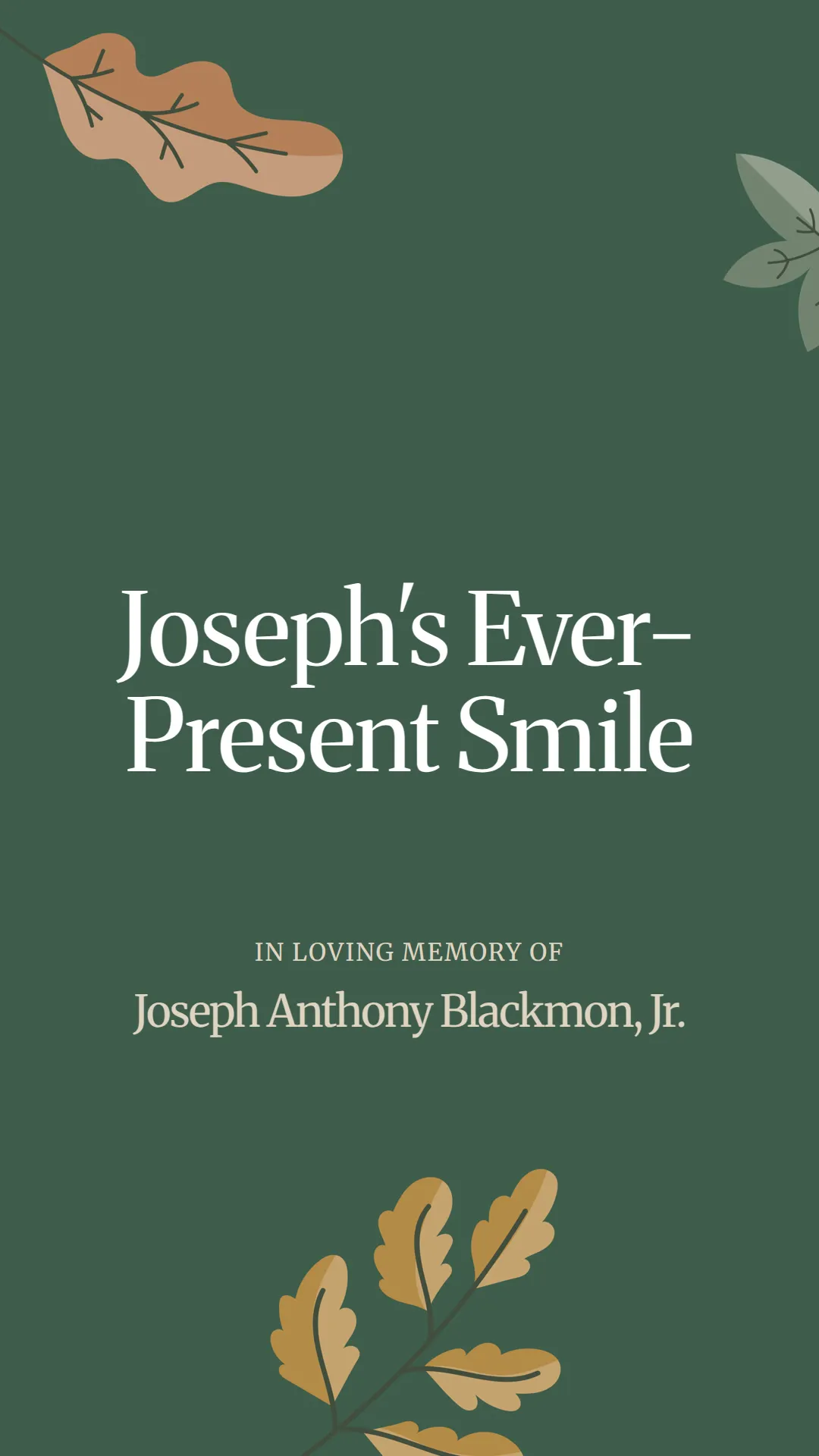Joseph's Ever-Present Smile