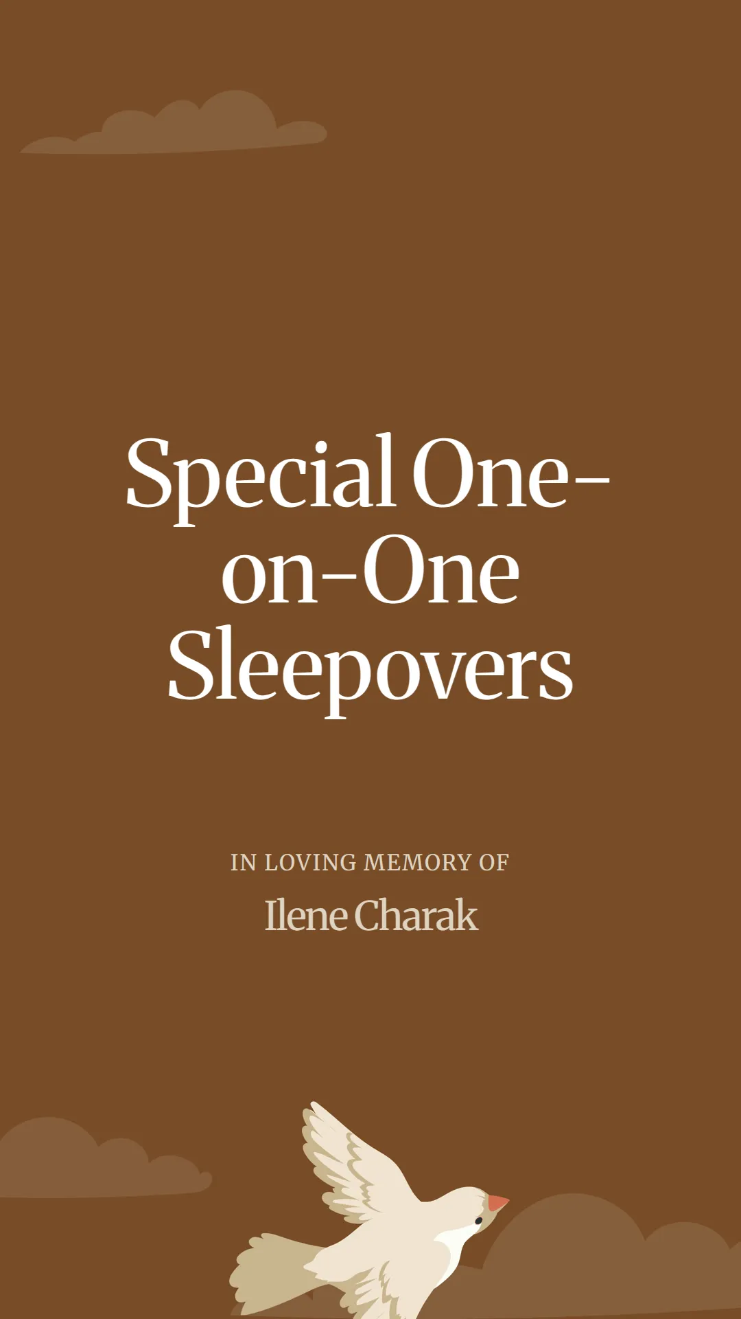 Special One-on-One Sleepovers