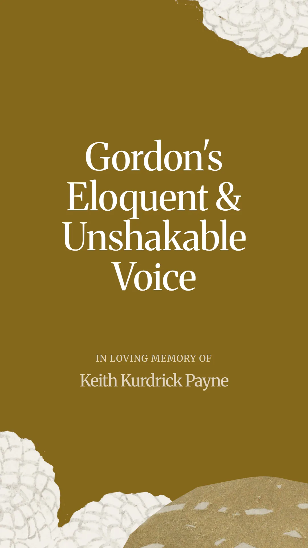 Gordon's Eloquent and Unshakable Voice