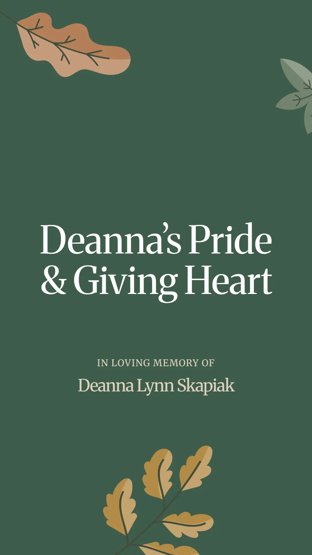 Deanna’s Pride and Giving Heart