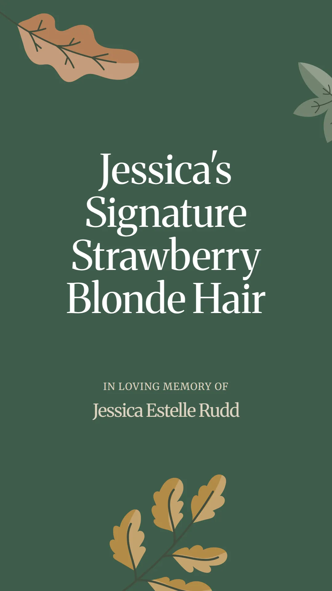 Jessica's Signature Strawberry Blonde Hair