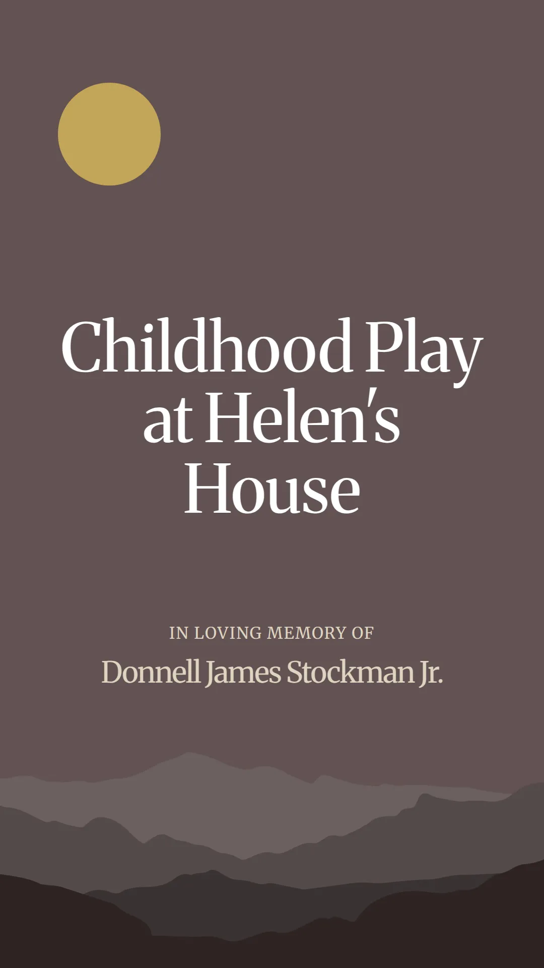 Childhood Play at Helen's House