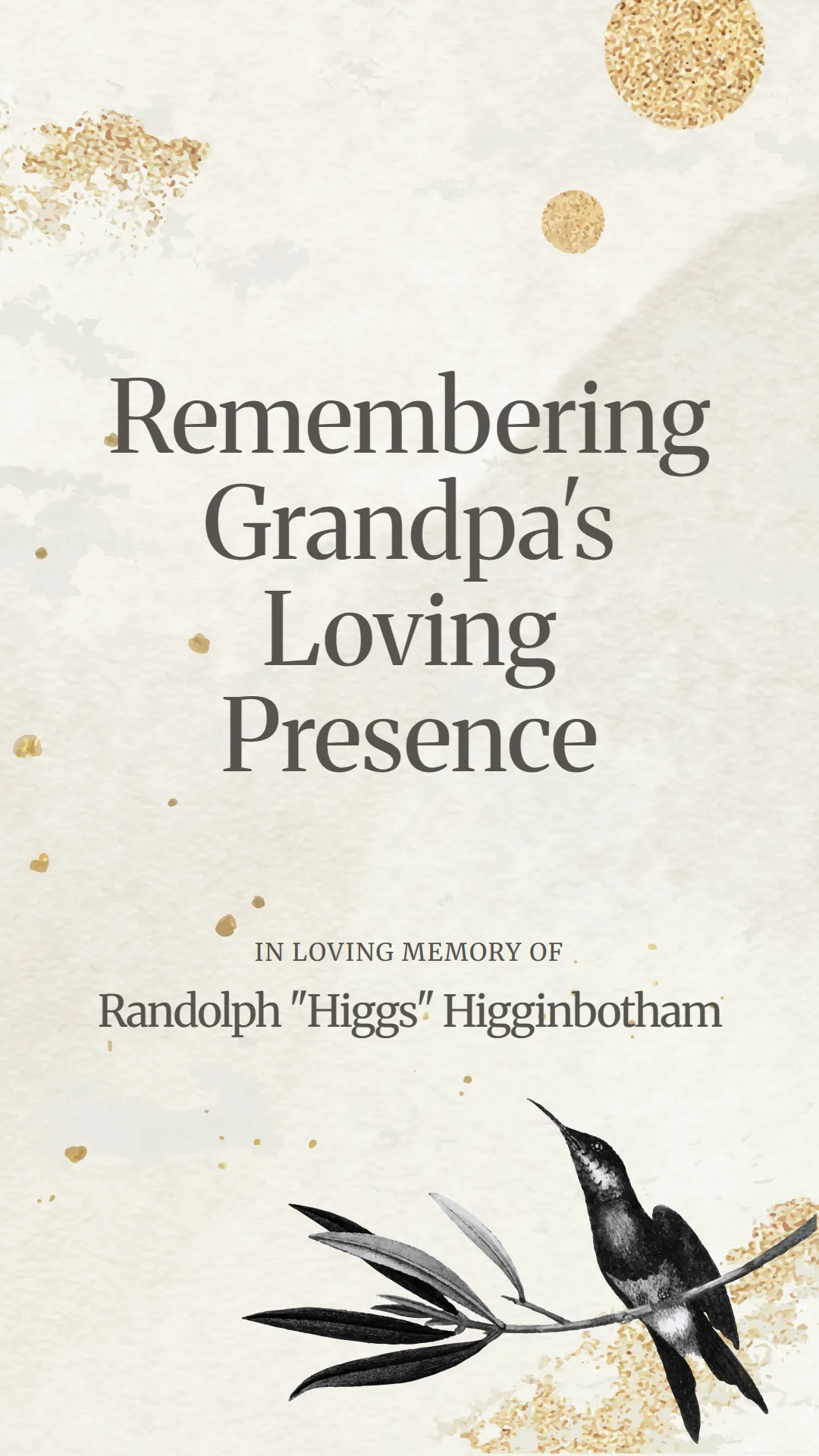 Remembering Grandpa's Loving Presence