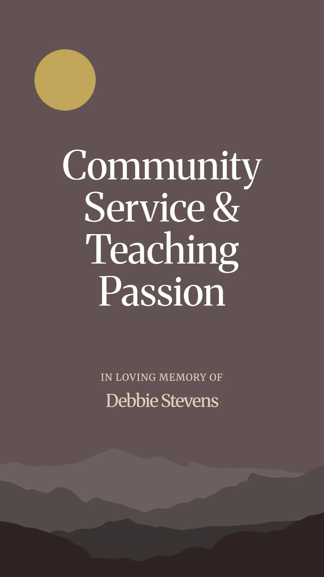 Community Service & Teaching Passion