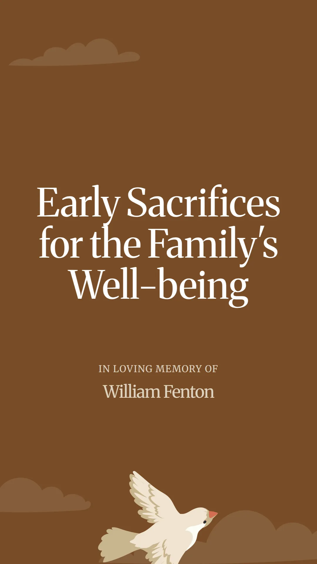 Early Sacrifices for the Family's Well-being