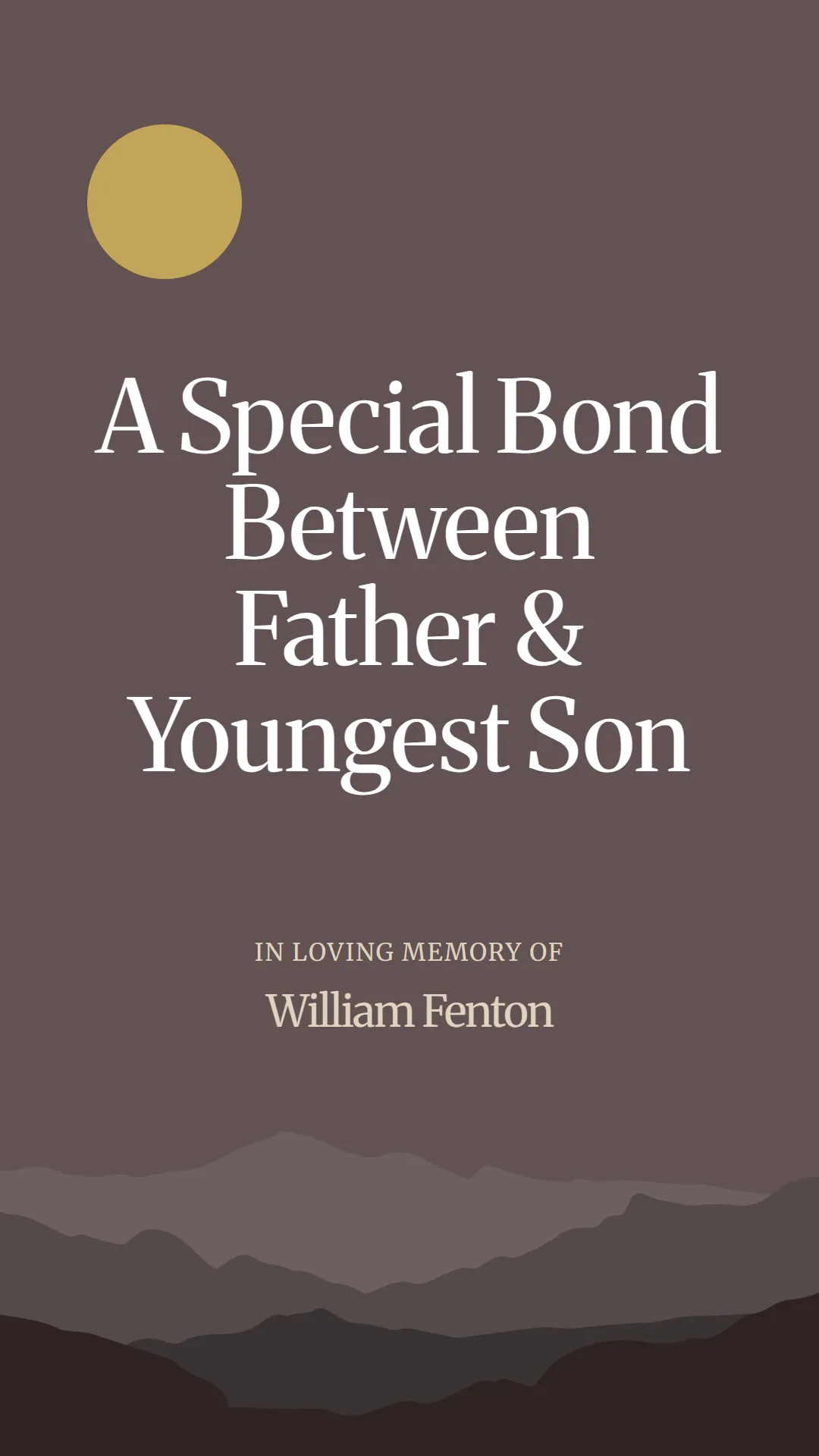 A Special Bond Between Father and Youngest Son