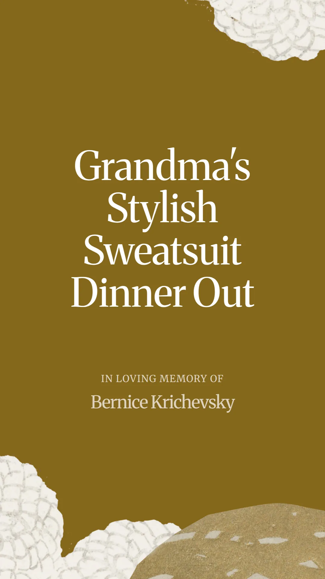 Grandma's Stylish Sweatsuit Dinner Out