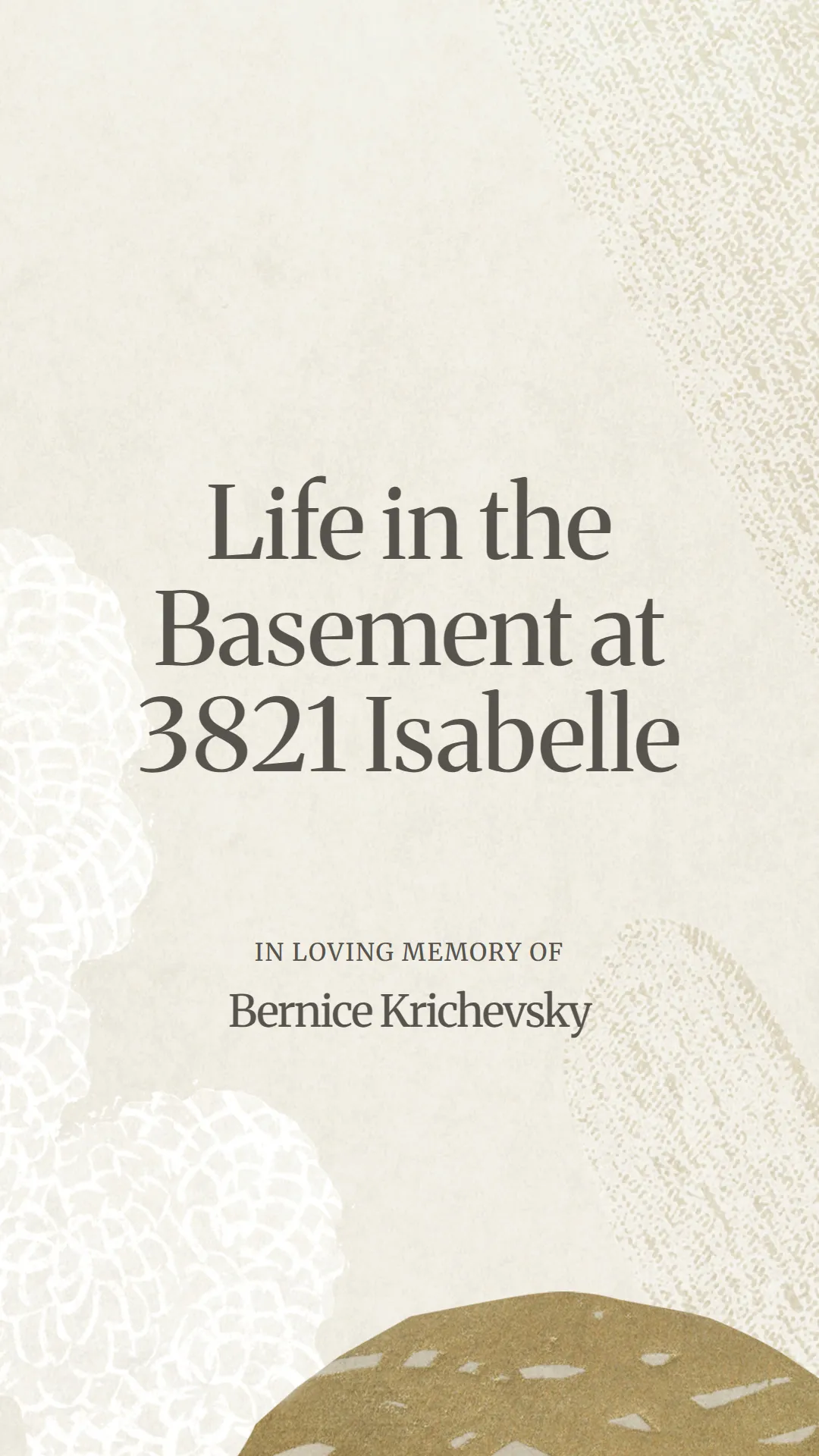 Life in the Basement at 3821 Isabelle